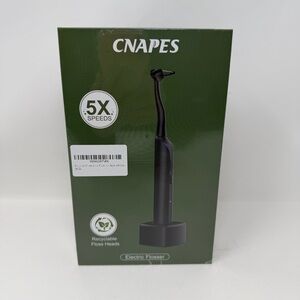 CNAPES NIB Electric Flosser for Teeth - 54 Refill Reusable Heads + 5 Speed White